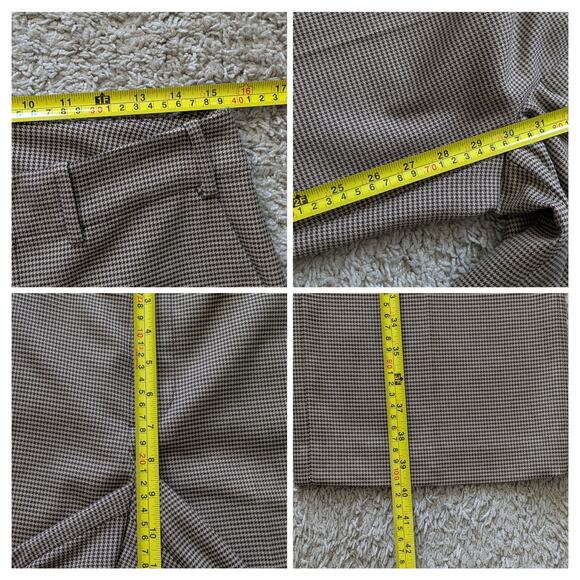 Lauren Ralph Lauren Houndstooth Sanderson Pants Womens 6 Brown Career Work - Picture 8 of 8